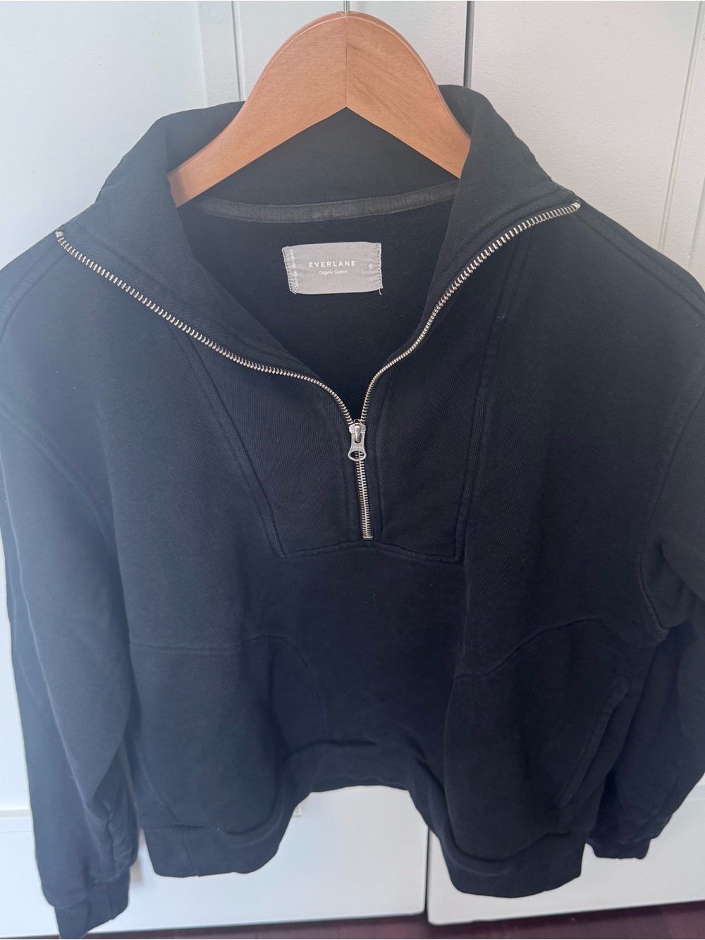 Everlane mint Black Woman’s Quarter-Zip Sweatshirt- size small